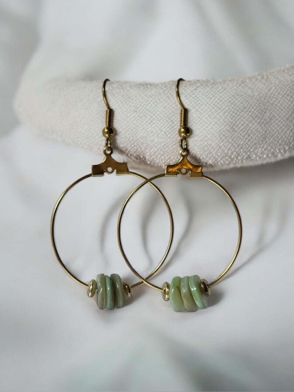 Green & Gold earrings